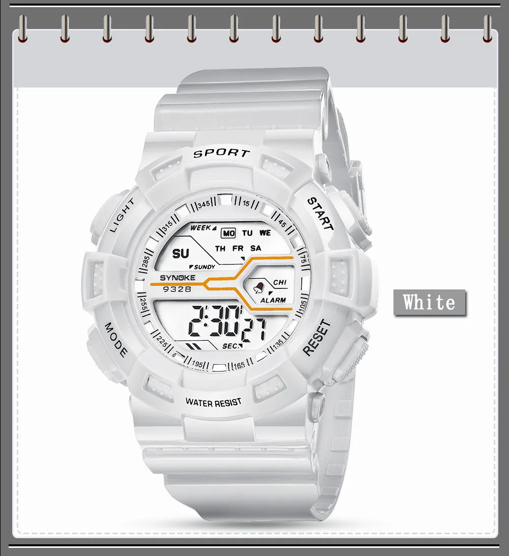 SYNOKE детские часы 2019 для мальчиков студенческие водонепроницаемые спортивные часы светодиодный цифровой наручные часы с отметкой даты