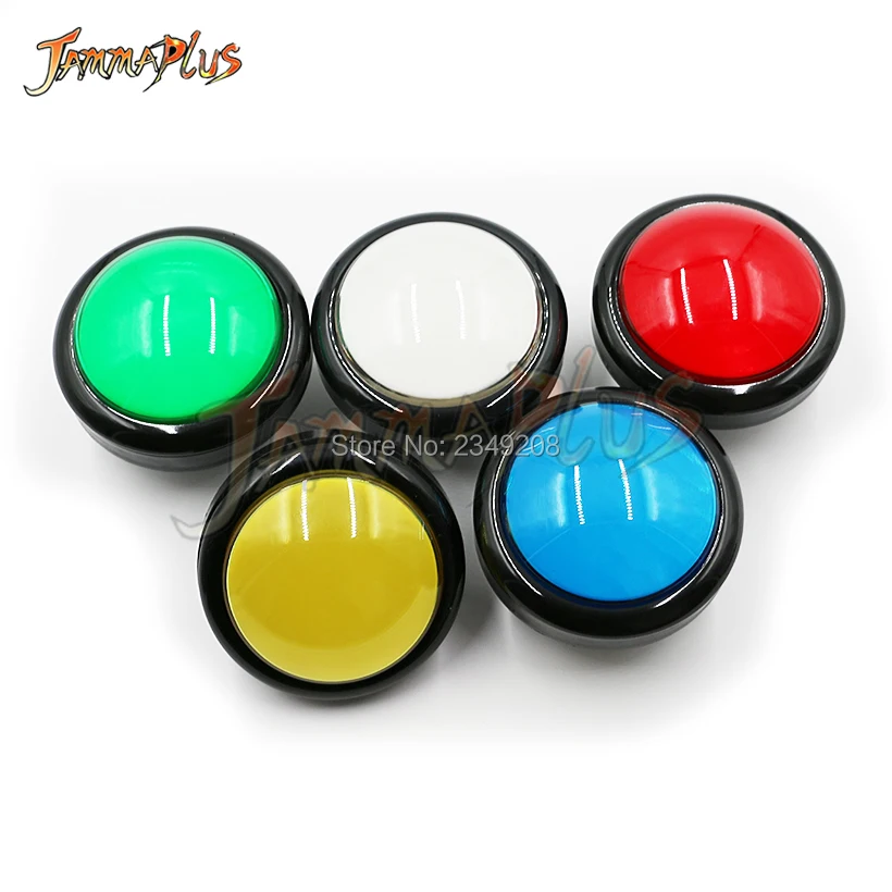 

1PCS 100mm Convex Round Push Button Arcade Button Switch Illuminated Buttons 12V LED Lamp