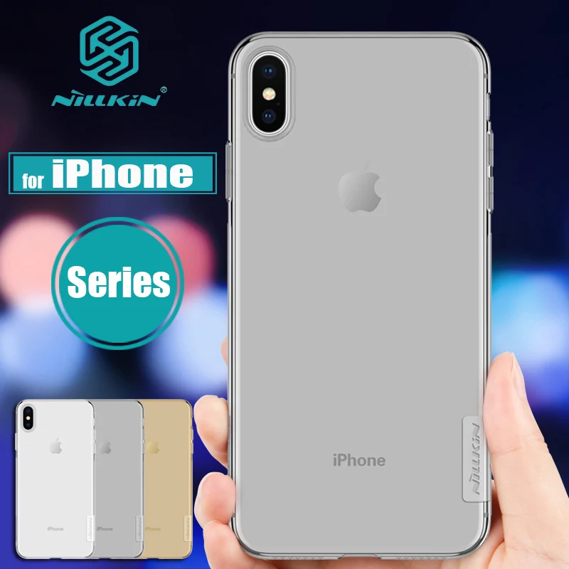 

for iPhone 11 11 Pro Max X XS XR Case Nillkin Clear Soft Silicone TPU Phone Back Cover Case for iPhone 8 7 6S 6 Plus 5S SE Cases