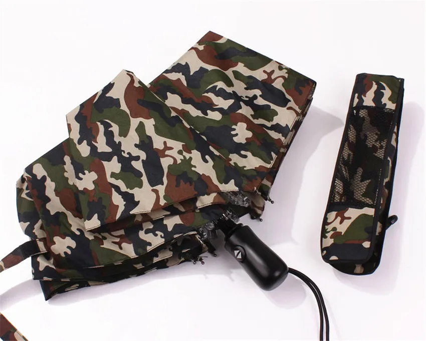 

Outdoor Ultralarge camouflage folding automatic umbrella Anti UV Wind Resistant waterproof Three-folding parasol umbrellas