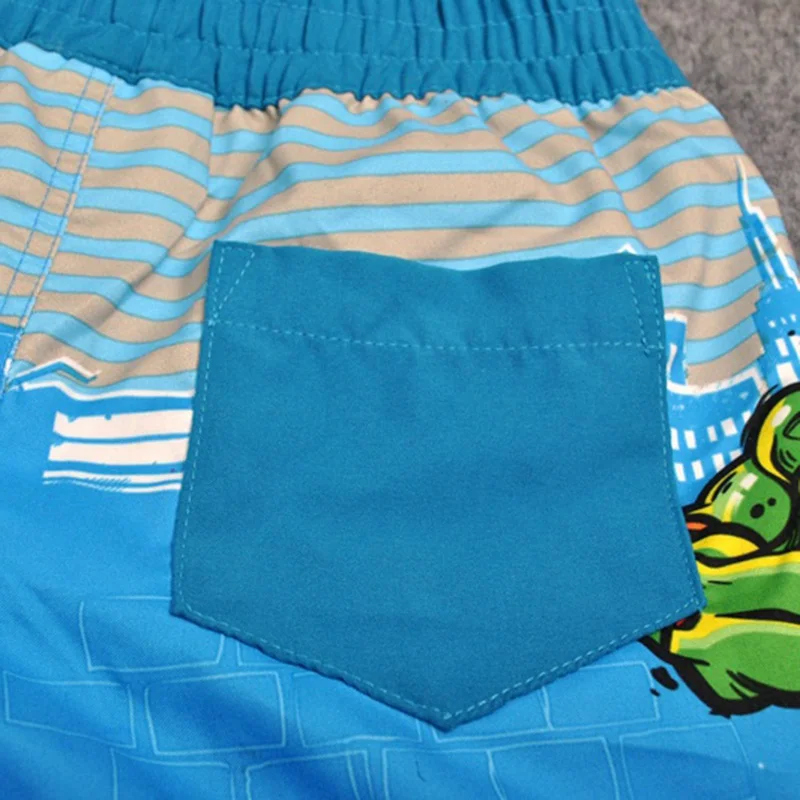 2018 летние пляжные штаны с рисунком ниндзя для маленьких мальчиков, детские модные шорты для серфинга, детские купальники, одежда для детей