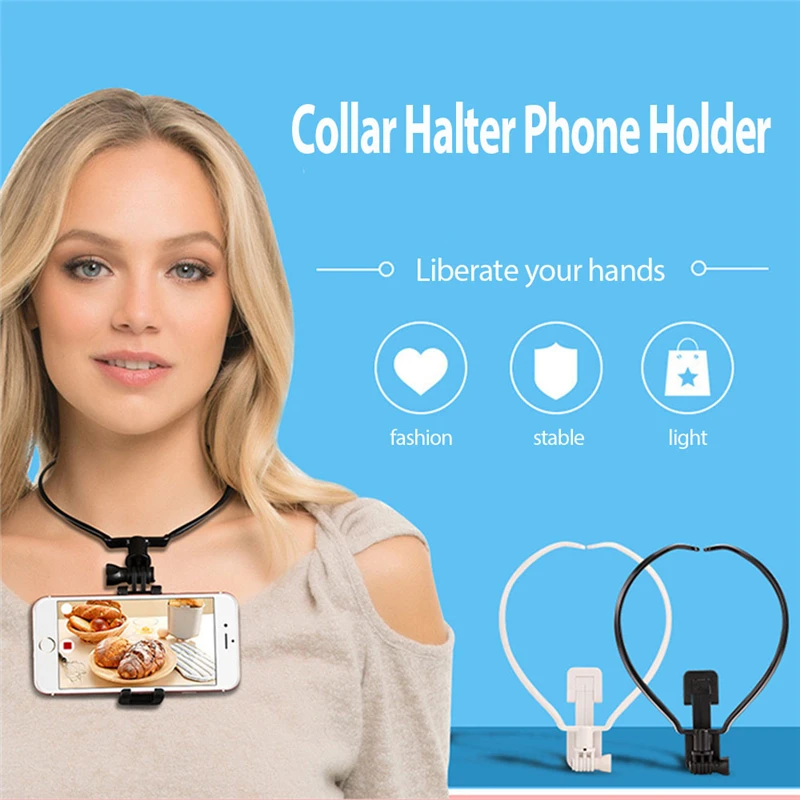 Lazy Hanging Neck Phone Holder Stands for iPhone X 8 Mobile Phone Necklace Cellphone Support