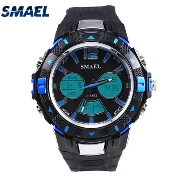 

Fashion SMAEL Mode Herrenuhr Sport LED Dual Display Quartz Wirstwatch Manner Armbanduhren Wasserdicht Relogio Masculino S-SHOCK