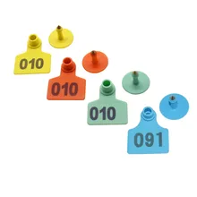 Товары для домашнего скота № 001-1000, бирки для свиней, 4 цвета, цифровая идентификационная карта, бирка для ушей, плоскогубцы для кормления животных на ферме