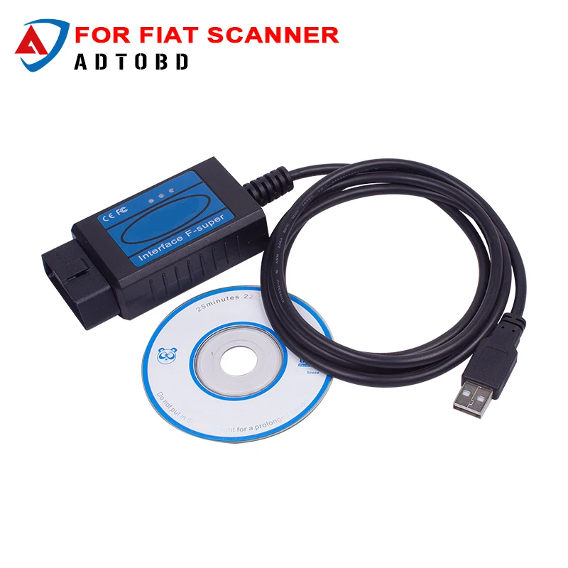 

High Quality For Fiat Scanner Professional Car Diagnostic Tool OBD2 OBD 2 connector Code Scan tool Free shipping