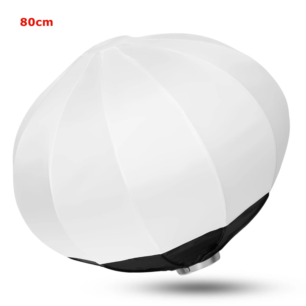 50/65/80 см складной Сфера софтбокс Бумага Фонари мяч Форма рефлектор диффузорного w/Bowens для GODOX студийная вспышка стробоскоп - Цвет: 80cm