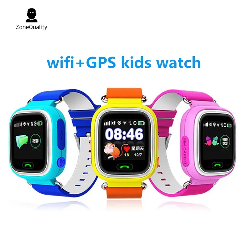 Q90 gps Детские умные часы анти Потерянные Часы с Wi Fi сенсорным экраном SOS устройство