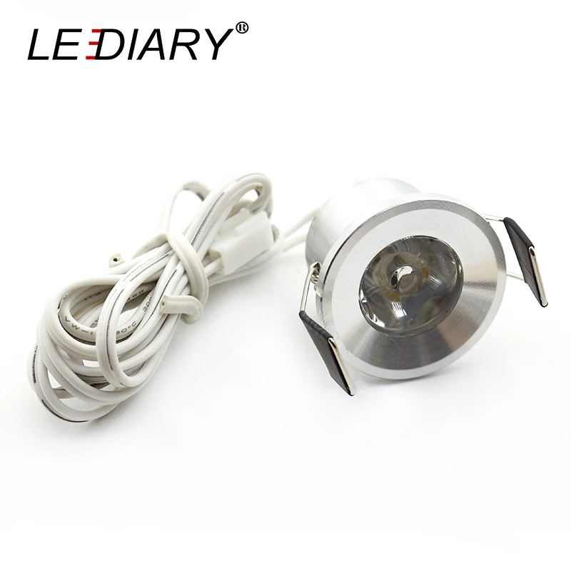 LEDIARY LED Mini Cabinet Downlights 12V Silvery White Black 1.5W 27mm Cut Hole Recessed Mounted Ceiling Spot Lamp For Study Room LEDIARY LED Mini Cabinet Downlights 12V Silvery White Black 1.5W 27mm Cut Hole Recessed Mounted Ceiling Spot Lamp For Study Room