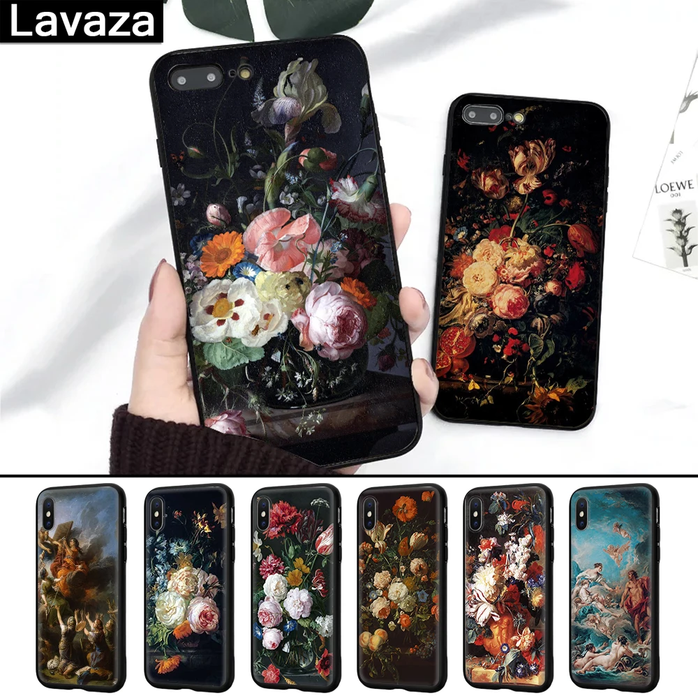 

Lavaza painting flower Butterfly In a Vase aesthetic Art Silicone Case for iPhone 5 5S 6 6S 7 8 Plus X XR XS Max