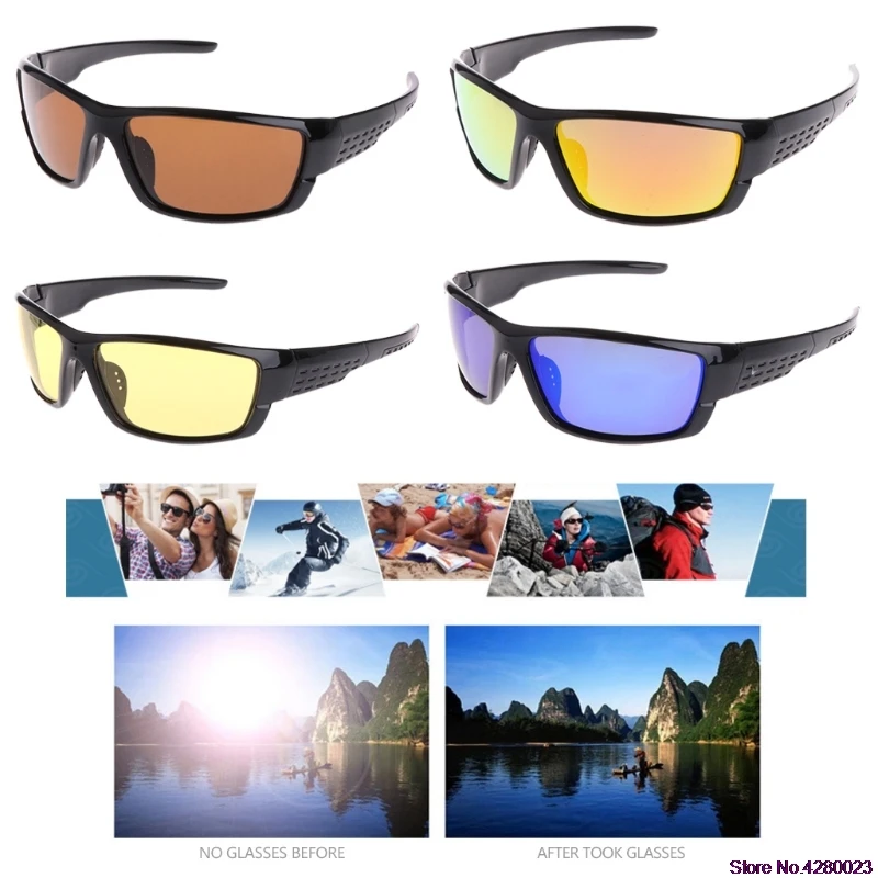 Новинка, очки для рыбалки, велоспорта, поляризационные, уличные солнцезащитные очки, спортивные очки, UV400 для мужчин