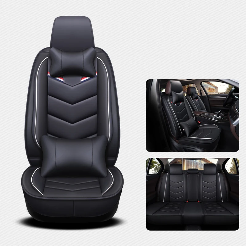 

WLMWL Universal Leather Car seat cover for Isuzu all models D-MAX mu-X 5 seats auto accessories styling