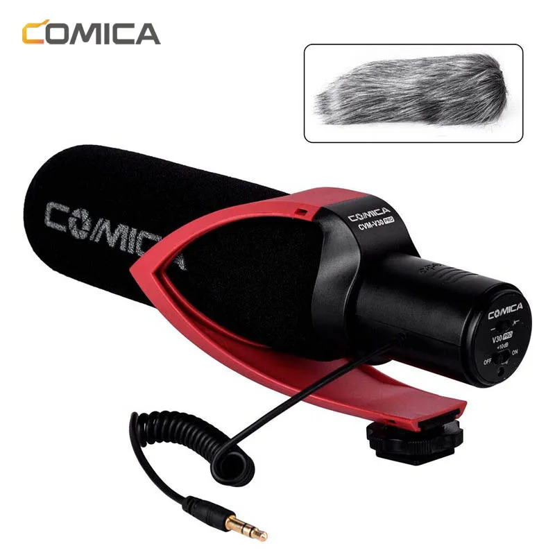 

Comica V30 PRO Video Microphone Directional Condenser Interview Recording Mic for Canon Nikon Sony DSLR Camera (with Wind Muff)