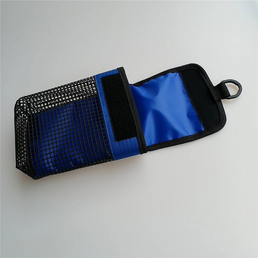 23 x 13 x 5 cm PVC+ Mesh+Nylon Scuba Diving Reel & SMB Safety Marker Buoy Gear Storage Mesh Gear Bag With D Ring