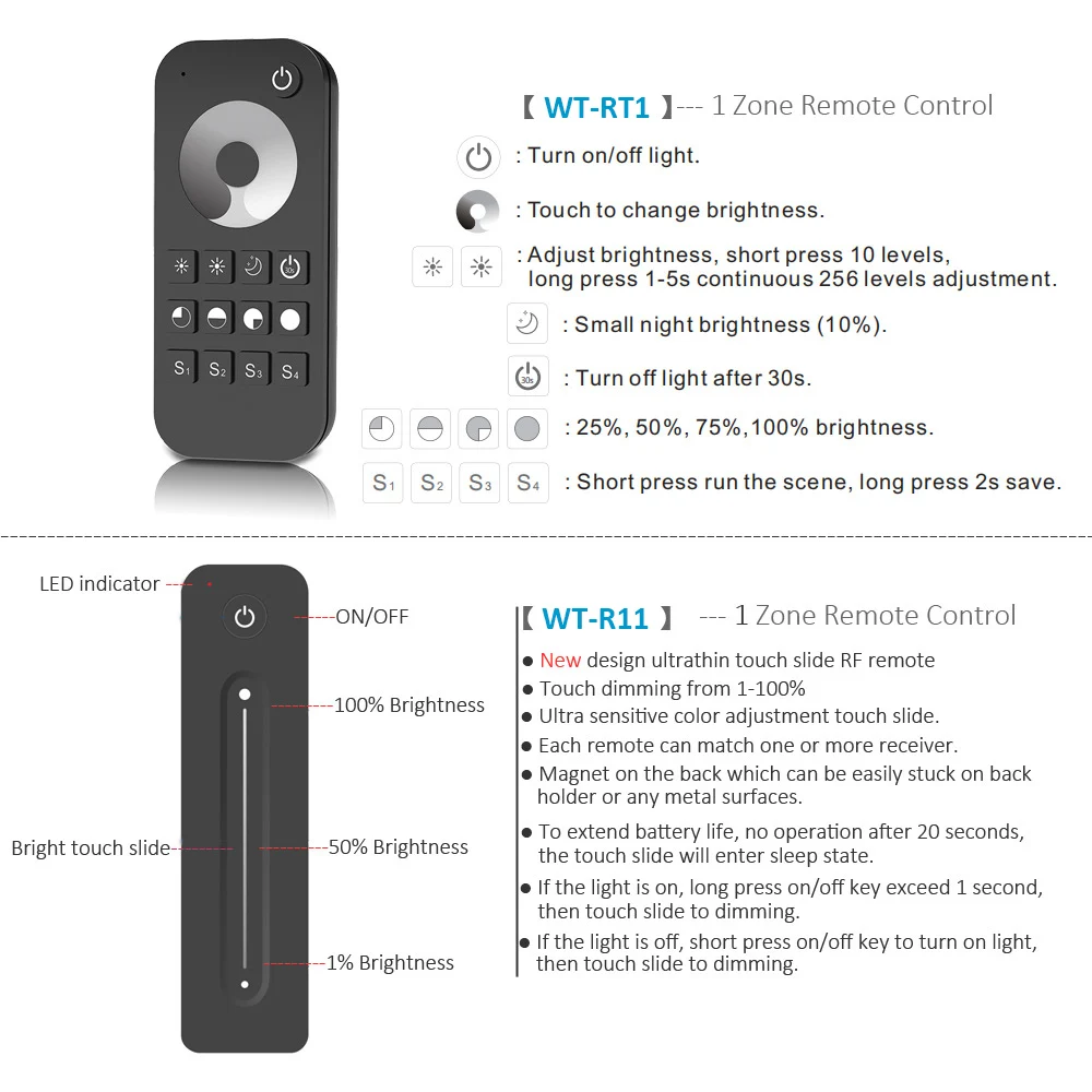 AC Triac Dimmer 220 В 110 в 230 В Беспроводной RF 2,4G пульт дистанционного управления, умный Wifi контроллер с регулируемой яркостью, светодиодный светильник, Triac Dimmer ST1