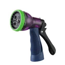 Садовый водяной пистолет ABS орошения поливный шланг сопла инструмент для мойки автомобилей для очистки автомобиля-фиолетовый + зеленый 2018