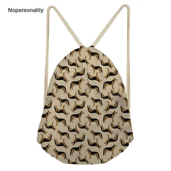 

Nopersonality Cute German Shepherd Dog Print Drawstring Bag Backpack Small Women Kids Travel Backpack School Storage Bag