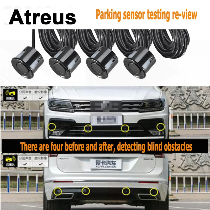 Датчик парковки автомобиля Atreus 4 шт. монитор-трекер для Mitsubishi ASX Suzuki Subaru Acura Jeep Fiat