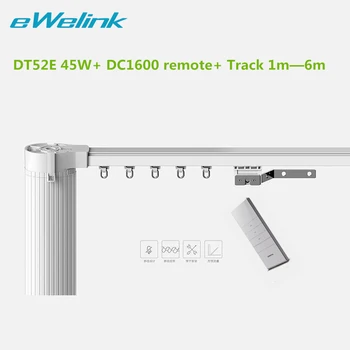 

Dooya Electric curtain track system Curtain Motor DT52E 45w+ Remote Control+Motorized Aluminium Curtain Rail Tracks 1m-6m