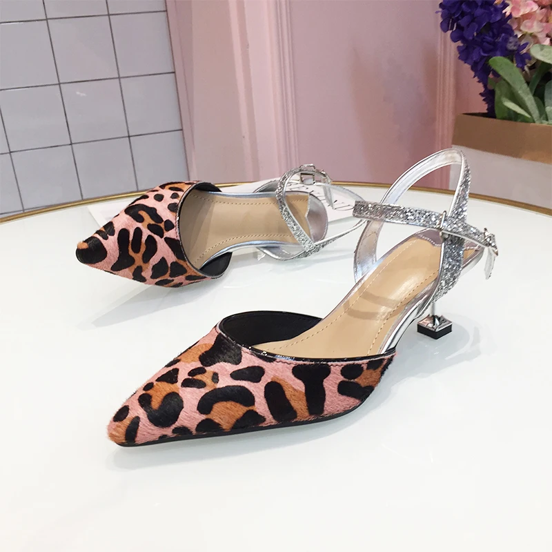 glass sandals heels