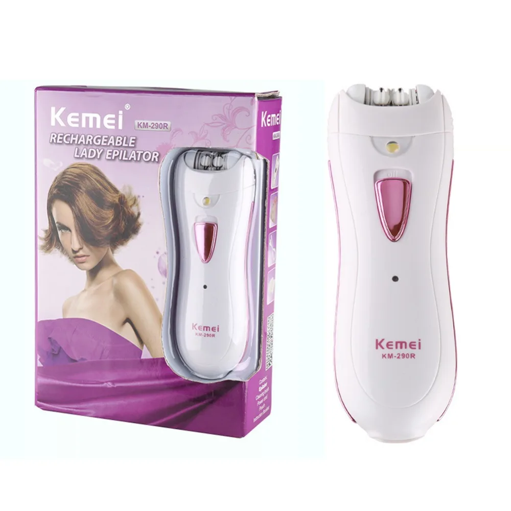 KEMEI KM 290R Леди бритвы Мини перезаряжаемые Эпиляторы электрический эпилятор essentials