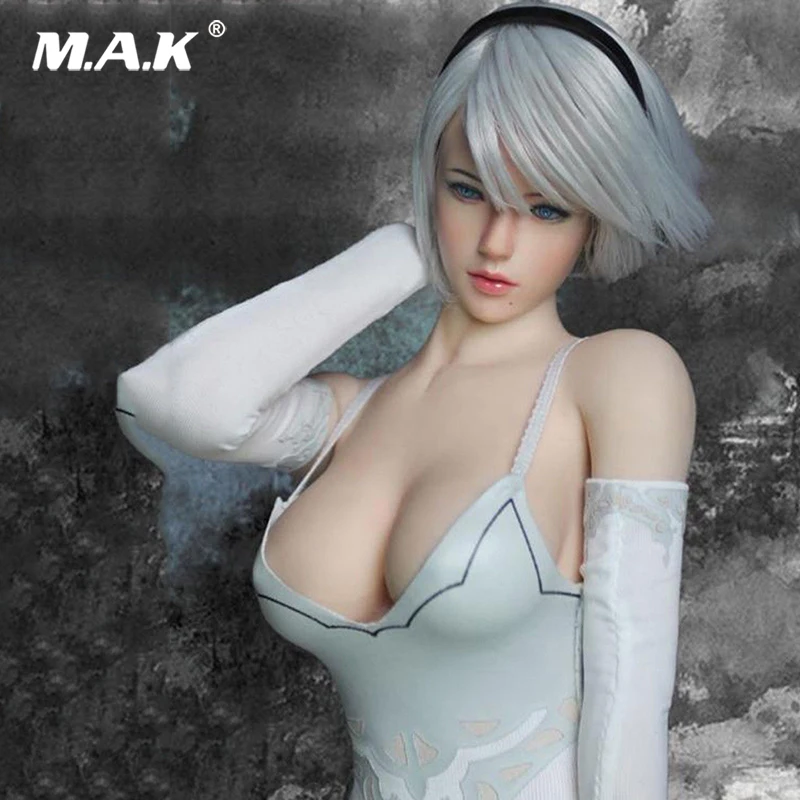 1:6 весы женская голова резьба 2B PS4 НИР автоматов голову лепить резные с коротким