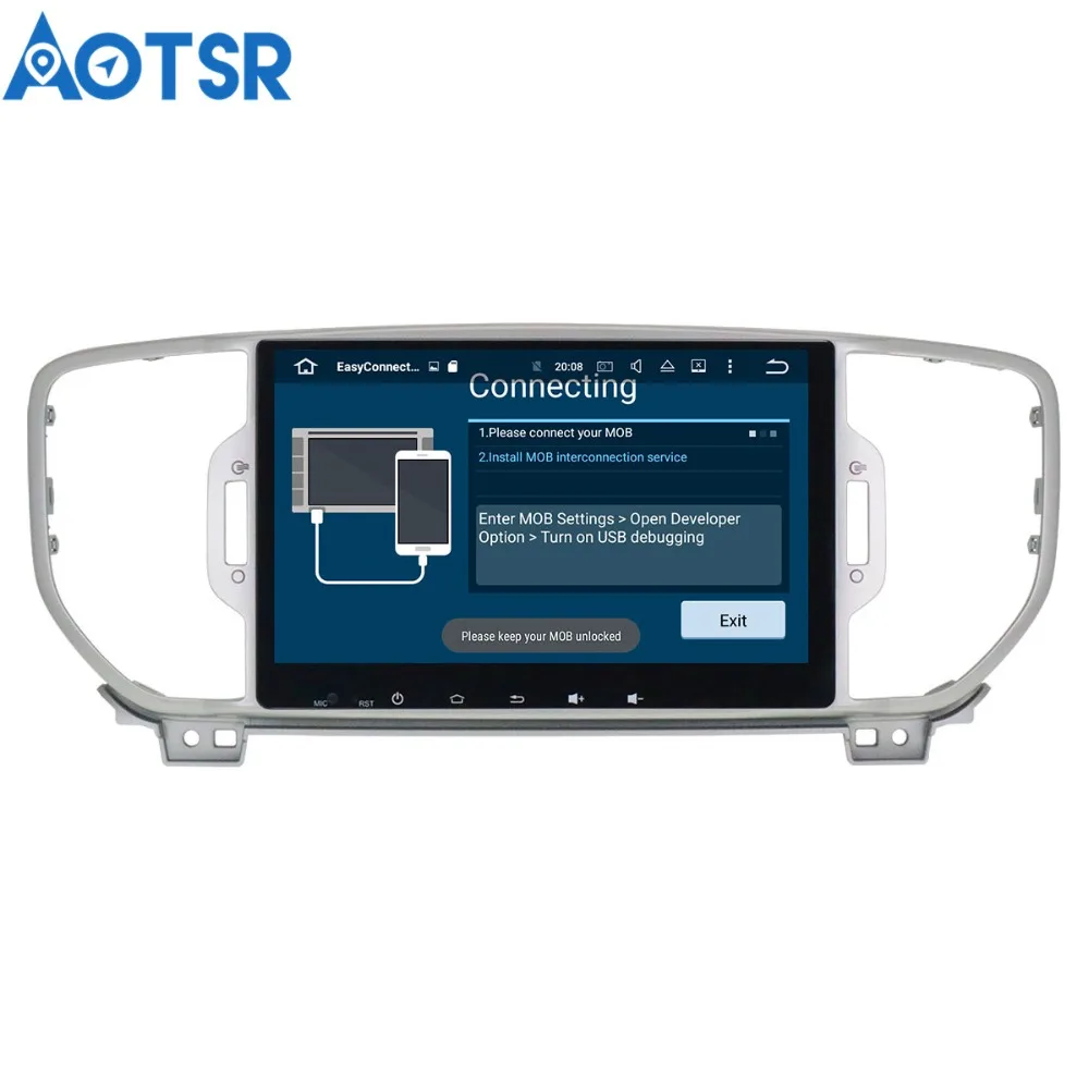 Cheap Aotsr Android 8.0 GPS navigation Car DVD Player For KIA sportage 2016 2017 multimedia 2 din radio recorder WIFI Bluetooth stereo 3