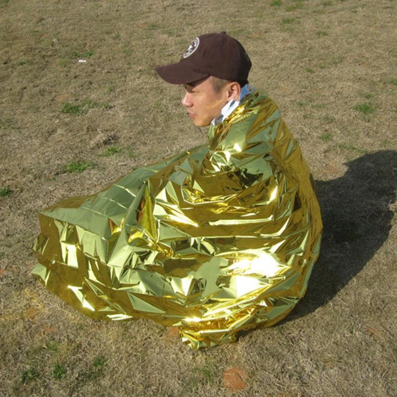 130*210cm Silver and Gold Emergency Blankets Earthquake silver