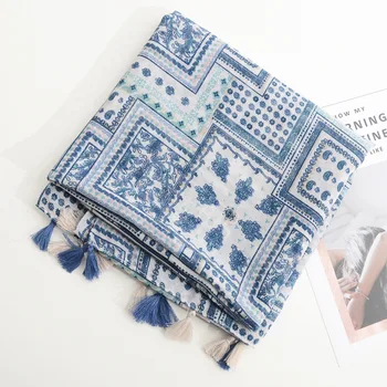 

women ethnic Pashminas Sjaal Muslim Hijab Snood foulard femme moda mujer 2020 female autumn spring Chinese style printed scarf