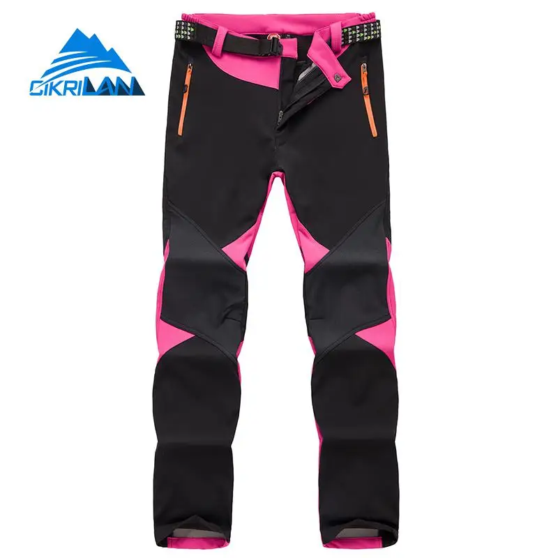 Ladies Winter Warm Fleece Lined Outdoor Hiking Trekking Softshell Pants ...