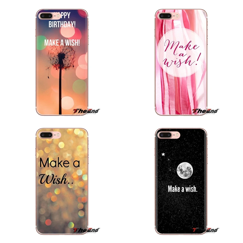 Make A Wish Dandelion dream Art For iPod Touch Apple iPhone 4 4S 5 5S SE 5C 6 6S 7 8 X XR XS Plus MAX Soft Transparent Cover Bag |