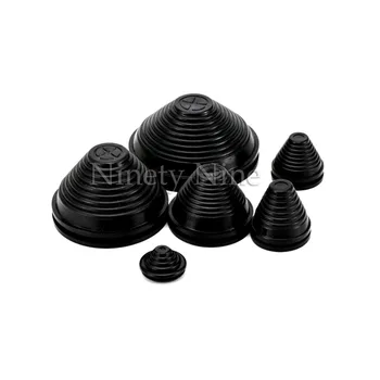 

20Pcs 25-80mm Groove Diameter Black Synthetic Rubber Tower Shaped Wires Grommet Gaskets Protector Ring