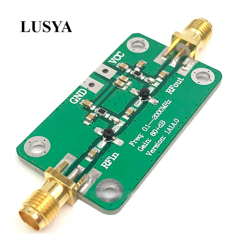 Lusya 0,1-2000 МГц 60 дБ усиление широкополосный усилитель РЧ доска низкий уровень шума усилитель LNA модуль G3-009