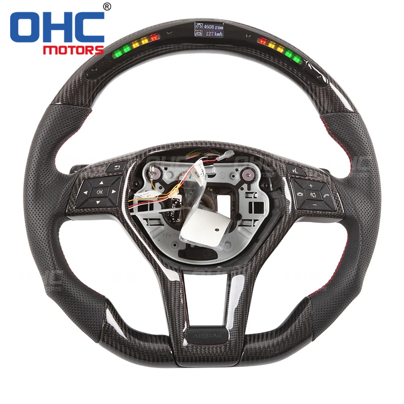

Real Carbon Fiber LED Steering Wheel compatible for Mercedes Benz X156 X204 C117,X117 W218,X218 GLA GLK CLA CLS class