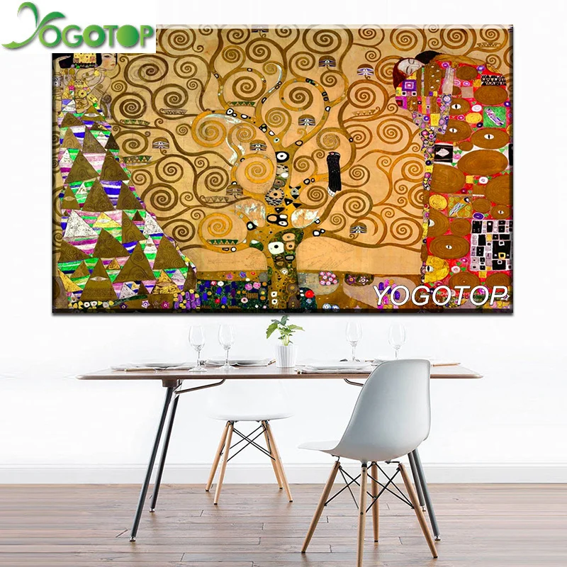 

Large 5D Diy Daimond Painting Gustav Klimt Works The Tree Of Life 5D mosaic Embroidery Full Square Drill Wall Art QA647