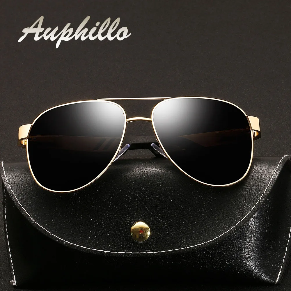AUPHILLO Classic Retro Sunglasses Men Polarized Photochromic Sunglasses Luxury Brand Pilot Driver's Driving Sun Glasses For Men