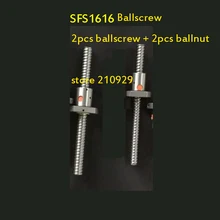CNC do parafuso da Esfera SFS 1616 2 conjunto 1800 milímetros laminados ballscrew