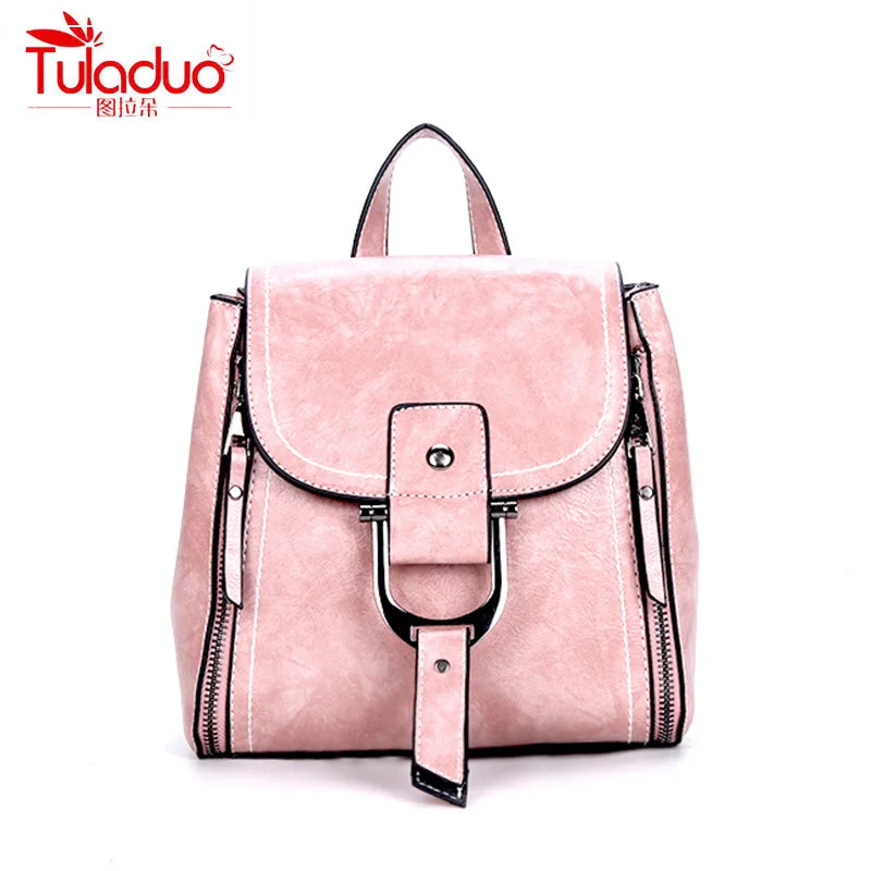 

High Quality PU Leather Women Backpacks Famous Brand Designer Ladies Backpack Multifunction School Bag For Teeanger Girl's 2019