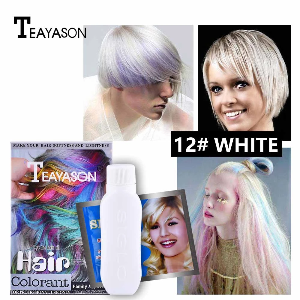 Teayason 髪の色ワックスパレット青赤緑白染毛剤スプレー色防水 30 日長期的なペイントクリーム Am071 ヘアカラー Aliexpress