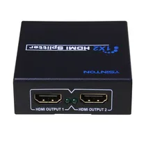 HDCP HDMI Splitter Full HD 1080p Video HDMI Switch Switcher 1X2 Split 1 in 2 Out Amplifier Dual Display For HDTV DVD PS3 Xbox