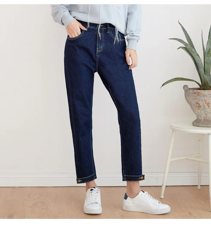 LEIJIJEANS, Новое поступление, весенние шаровары, повседневные свободные женские джинсы, средняя талия, черные, Ретро стиль, свободные, размера плюс, джинсы для женщин 9003