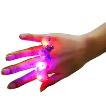 10 шт./лот, детский светодиодный светильник с рисунком, светящиеся кольца на палец, электронные, для рождества, Хэллоуина, забавные игрушки, подарки для детей