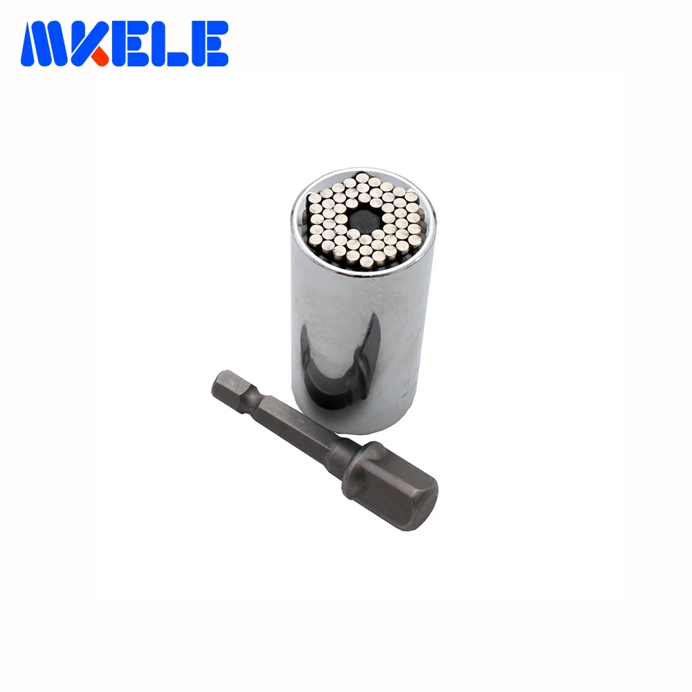 Free Shipping Universal Torque Head Set Socket Sleeve 7-19mm Wrench Power Drill Ratchet Bushing Spanner Magic Hand Tools