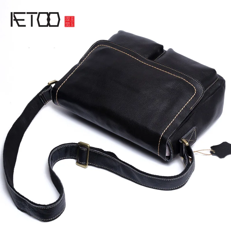 AETOO The first layer of leather Messenger bag men leather leather handbag shoulder bag cross section of the big bag AETOO The first layer of leather Messenger bag men leather leather handbag shoulder bag cross section of the big bag