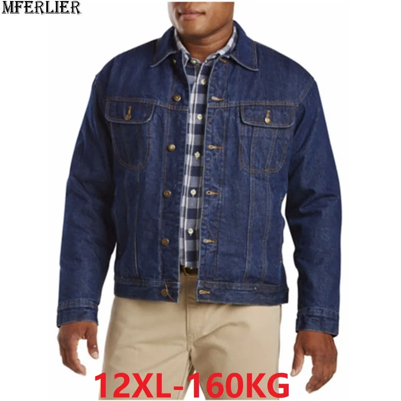 MFERLIER الربيع الرجال عارضة الدينيم الستر الشارع الشهير جيب زائد حجم 9XL 10XL 60 62 64 مان جاكيتات فضفاض دراجة نارية معطف الأزرق MFERLIER الربيع الرجال عارضة الدينيم الستر الشارع الشهير جيب زائد حجم 9XL 10XL 60 62 64 مان جاكيتات فضفاض دراجة نارية معطف الأزرق
