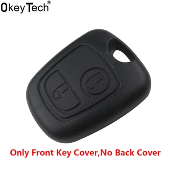 

OkeyTech 2 Buttons Auto Car Key Shell Case Fob Replacement For Citroen Front key Cover For Peugeot 107 207 307 407 20 Car Model