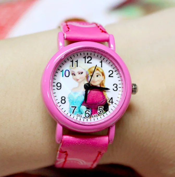 

relogio feminino New relojes Cartoon Children Watch Princess Watches Fashion Kids Cute rubber Leather quartz Watch Girl