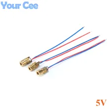 10 шт. 650 нм 6 мм DC 5 В 5 мВт точечный модуль лазерного диода красная Медная головка