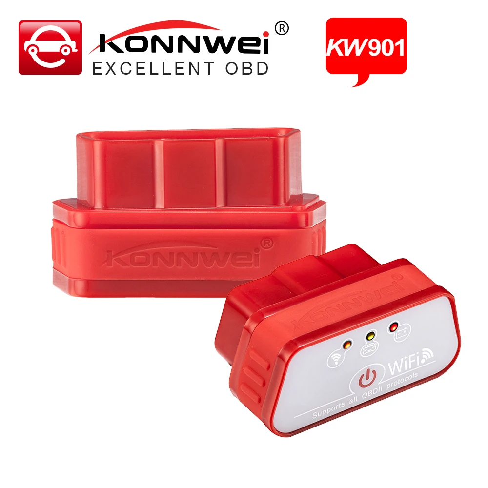 Konnwei KW901 wifi ODB2 II Diagnostic Code Scanner Reader 5 Colors