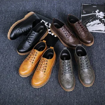

Men Leather Shoes Casual New Nice Leather Shoes Men Oxford Fashion Lace Up Dress Shoes Outdoor Work Shoe Sapatos