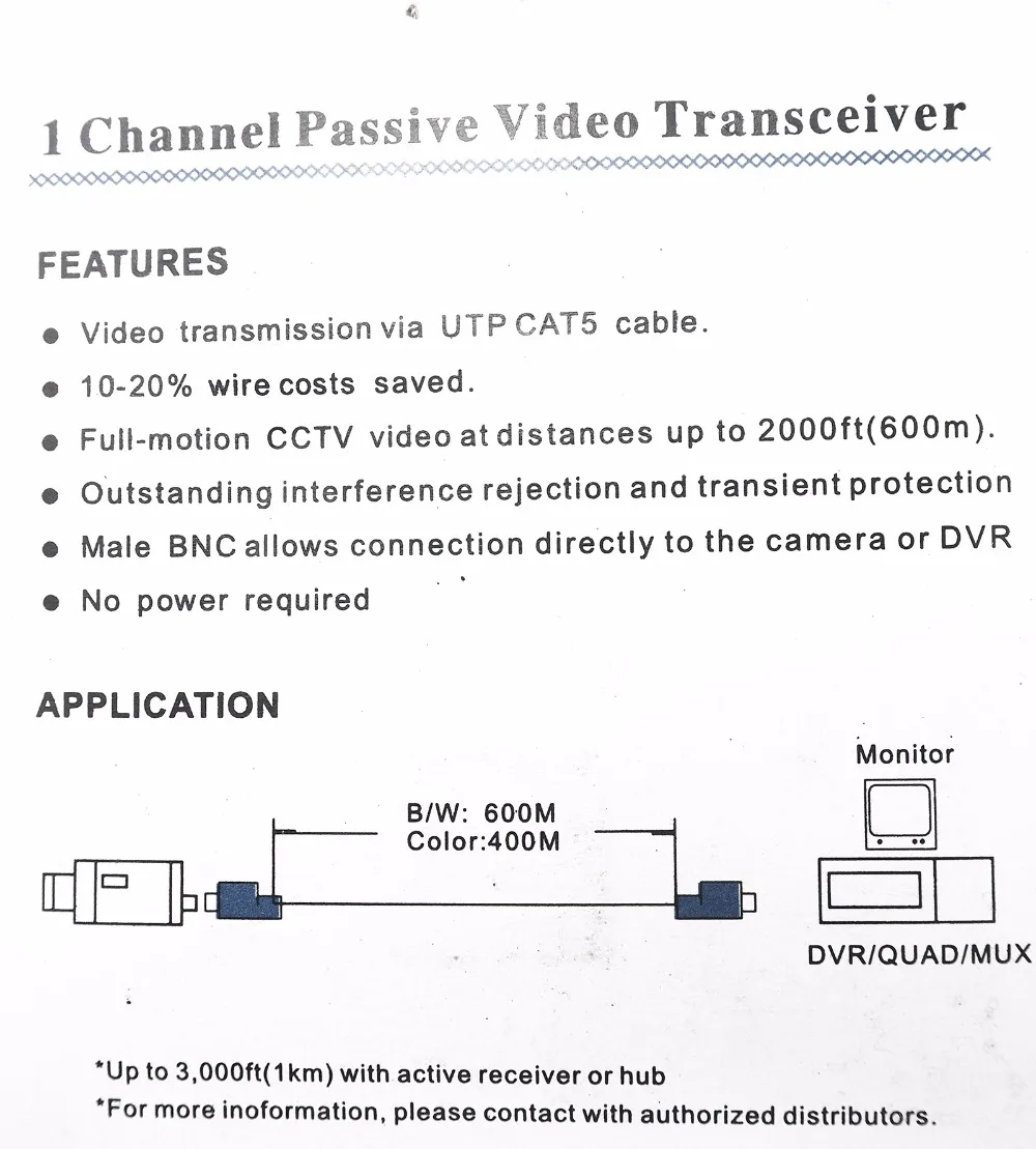 202N 100 шт./50 пар BNC видео пассивный волновой адаптер к разъем utp CCTV камера трансивер Новый